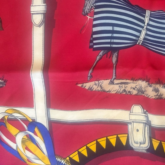 HERMES Silk Scarf Equestrian Design - 35” x 35” - Picture 15 of 16